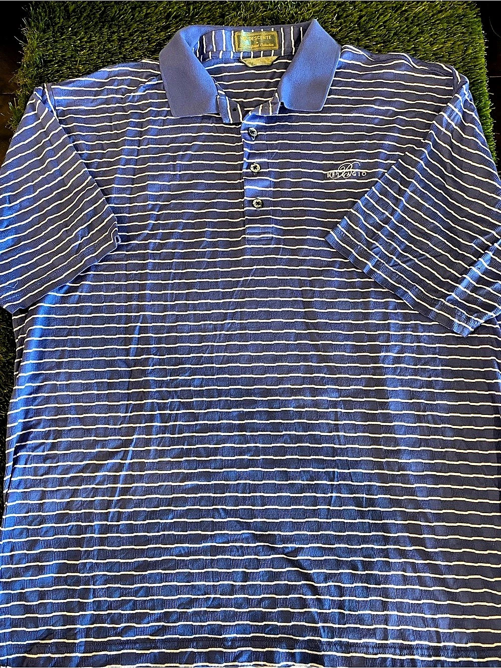 DESCENTE International Collection Bellagio Polo Blue & White Larg